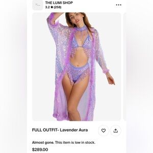 Lavender Sequin Robe by The Lumi Shop